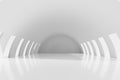 Abstract illuminated empty white corridor interior design Royalty Free Stock Photo