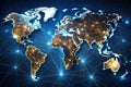 Illuminated Global Connectivity Map generative ai