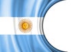 Abstract illustration, Argentina flag with a semi-circular area White background for text or images