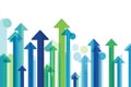 Abstract Illustration of Arrows Pointing Upward, Representing Progress Royalty Free Stock Photo