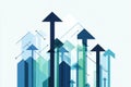 Abstract Illustration of Arrows Pointing Upward, Representing Progress Royalty Free Stock Photo