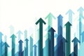 Abstract Illustration of Arrows Pointing Upward, Representing Progress Royalty Free Stock Photo