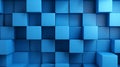 Abstract illustration of blue cubes background. Futuristic background design Royalty Free Stock Photo