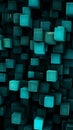 Abstract illustration of blue cubes background. Futuristic background design Royalty Free Stock Photo