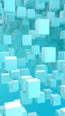 Abstract illustration of blue cubes background. Futuristic background design Royalty Free Stock Photo