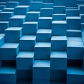 Abstract illustration of blue cubes background. Futuristic background design Royalty Free Stock Photo