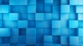 Abstract illustration of blue cubes background. Futuristic background design. Royalty Free Stock Photo