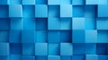 Abstract illustration of blue cubes background. Futuristic background design. Royalty Free Stock Photo