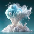 AI generated abstract foam background, soap suds cloud