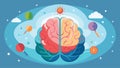 An abstract illustration of a brain with different layers each representing the benefits of mindfulness such as Royalty Free Stock Photo