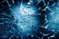 Abstract illustration of broken glass into pieces. Isolated realistic glass shards Royalty Free Stock Photo