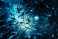 Abstract illustration of broken glass into pieces. Isolated realistic glass shards Royalty Free Stock Photo