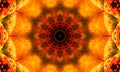 Illustration: Burning orange mandala Art