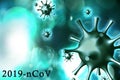 Abstract illustration of Chinese coronavirus. Dangerous disease