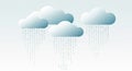 Cloud Computing Concept Binary Data Raining from Clouds Royalty Free Stock Photo
