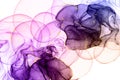 Abstract illustration of a colorful background with blue and purple alcohol ink