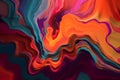 Abstract illustration of a colorful melted lava concept. Generative AI