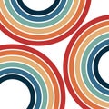 Colorful retro style circles design Royalty Free Stock Photo