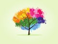 Abstract illustration of colorful tree. Royalty Free Stock Photo