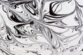 Abstract illustration of a combination of black and white colors on a white based, chaotic pattern of lines Royalty Free Stock Photo
