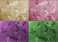 Set of four background of different colors. Effect painted paper. Royalty Free Stock Photo