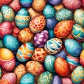 Abstract illustration depicting Easter eggs that form a unique pattern Royalty Free Stock Photo