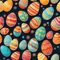 Abstract illustration depicting easter eggs that form a unique pattern Royalty Free Stock Photo