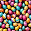 Abstract illustration depicting easter eggs that form a unique pattern Royalty Free Stock Photo