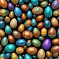 Abstract illustration depicting easter eggs that form a unique pattern Royalty Free Stock Photo