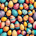 Abstract illustration depicting easter eggs that form a unique pattern Royalty Free Stock Photo