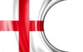 Abstract illustration, England flag with a semi-circular area White background for text or images Royalty Free Stock Photo