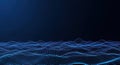 Abstract Digital Wave Background Blue Futuristic Technology Illustration Royalty Free Stock Photo