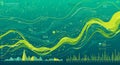 Abstract illustration featuring environmental data visualization with a focus on Royalty Free Stock Photo