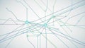 Abstract illustration featuring intersecting lines and nodes in a network Royalty Free Stock Photo
