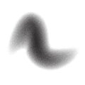 Abstract black and white curved shape on white background