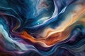 Abstract illustration of fluid and dynamic forms, expressing the fluidity and unpredictability of life Royalty Free Stock Photo