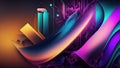 Abstract illustration with fluidly colorful wallpaper 4K