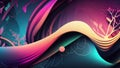 Abstract illustration with fluidly colorful wallpaper 4K