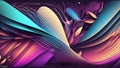 Abstract illustration with fluidly colorful wallpaper 4K
