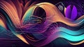 Abstract illustration with fluidly colorful wallpaper 4K