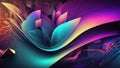 Abstract illustration with fluidly colorful wallpaper 4K