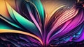 Abstract illustration with fluidly colorful wallpaper 4K