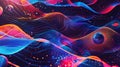 Abstract illustration of futuristic design patterns Royalty Free Stock Photo