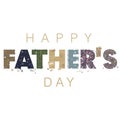 An abstract illustration on Happy Father`s day text with typographic design elements