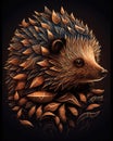 Abstract illustration of an hedgehog.