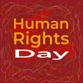 Abstract illustration of Human Rights Day. Poster Campaign Human Rights Day