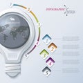 Abstract illustration Infographic template Royalty Free Stock Photo