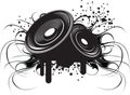 Abstract illustration modern club music and sound. Royalty Free Stock Photo