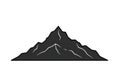 Abstract illustration of a mountain range featuring sharp, angular peaks. Royalty Free Stock Photo