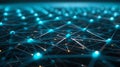 Abstract Network Connection - Data Nodes, Blockchain, Neural Network, Artificial Intelligence Royalty Free Stock Photo